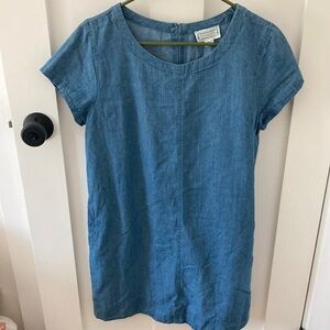 Blue Denim Short Sleeve Dress